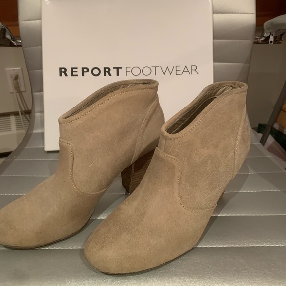 REPORT Footwear Marks Sand/Taupe Booties - Picture 2 of 3